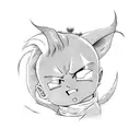 Gaara character from the naruto series, The pure Boo from the dragon ball series, mew from the pokemon series, yoda star tattoo design idea