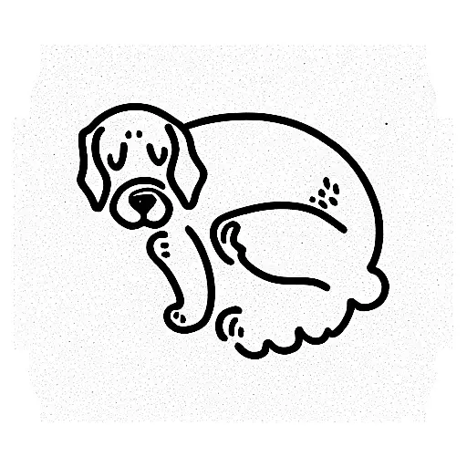 Dog sleeping  tattoo design idea