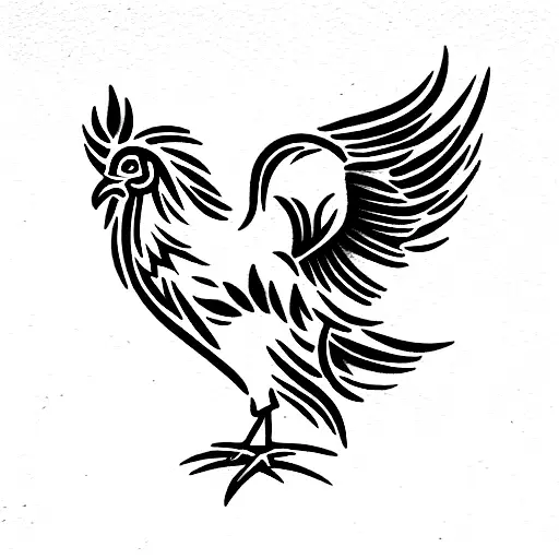 Chicken Memorial tattoo design idea