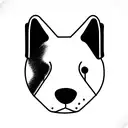 Dog sleeping  tattoo design idea