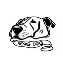 Dog sleeping  tattoo design idea