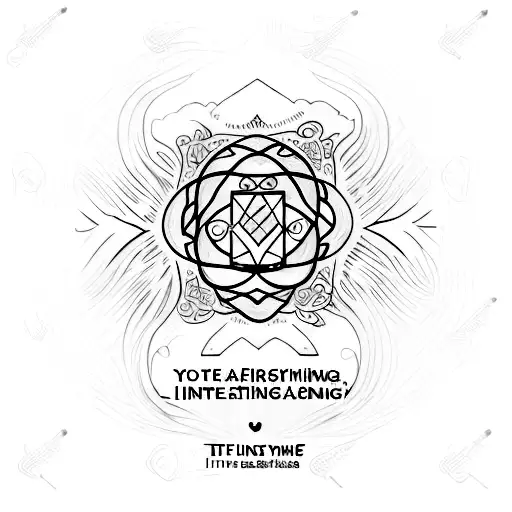 a fine line cross with the quote "know there is something inside of you greater than any obstacle" tattoo design idea