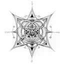 Uroboros, Sacred geometry, symbols tattoo design idea