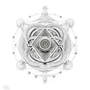 Uroboros, Sacred geometry, symbols tattoo design idea