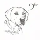 labrador retriever memorial  tattoo design idea