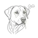 labrador retriever memorial  tattoo design idea
