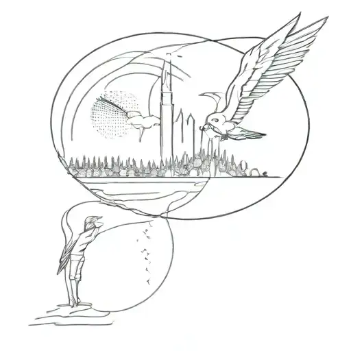 no dawn without spending the night tattoo design idea