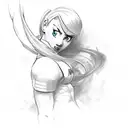 cammy white. leaping in the air tattoo design idea