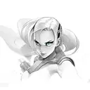 cammy white. leaping in the air tattoo design idea