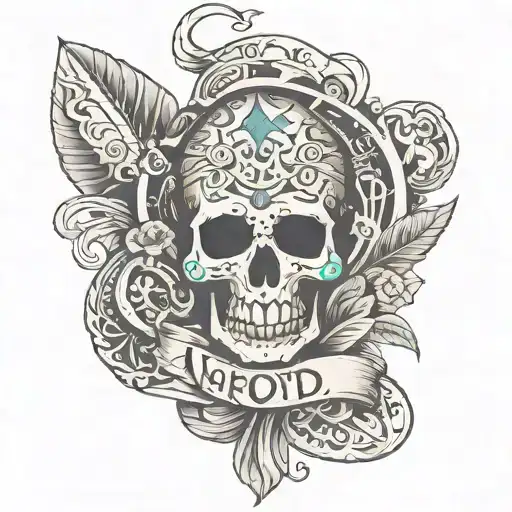 around hand tattoo and write mummy and papa tattoo design idea