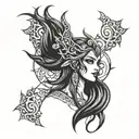 goddess nyx dota 2 tattoo design idea