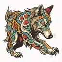 wolf tattoo design idea
