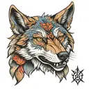 wolf tattoo design idea