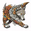 wolf tattoo design idea