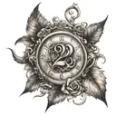 222 numbers tattoo design idea