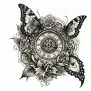 222 numbers tattoo design idea