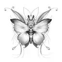 ladybug, gardenia, Luna moth, orchid, tiger lily tattoo design idea