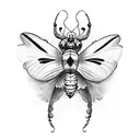 ladybug, gardenia, Luna moth, orchid, tiger lily tattoo design idea