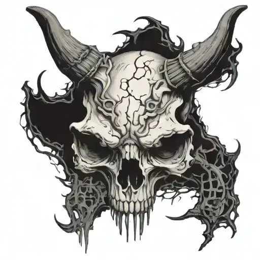 Animal skull tattoo design idea
