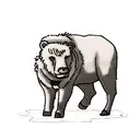 bulls vs bears tattoo design idea