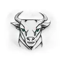 bulls and bears wall street tattoo design idea