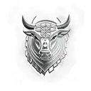 bulls and bears wall street tattoo design idea