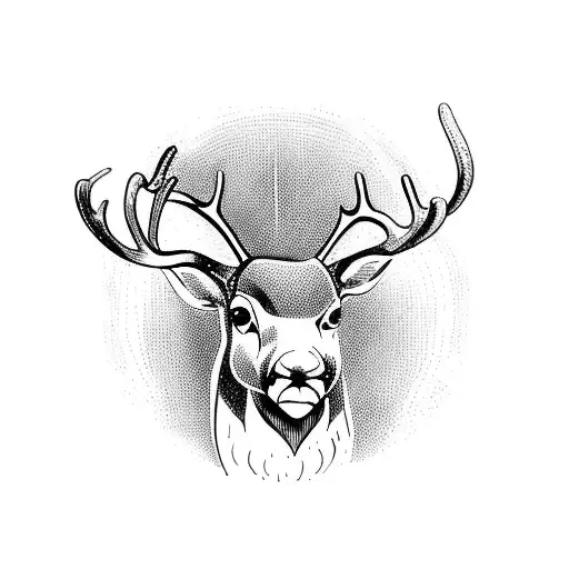 reindeer tattoo design idea