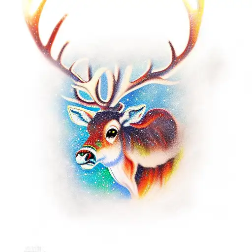 reindeer tattoo design idea