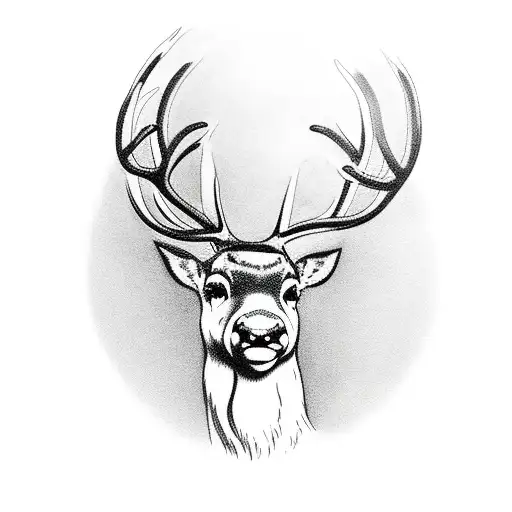 reindeer tattoo design idea