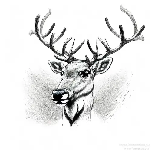 reindeer tattoo design idea
