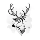 reindeer tattoo design idea