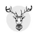 reindeer tattoo design idea