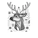 reindeer tattoo design idea