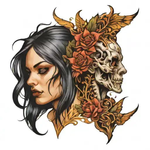 split personality   tattoo design idea