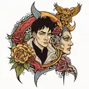 split personality   tattoo design idea