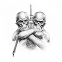 brothers in arms  tattoo design idea