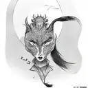 master and margarita bulgakov style tattoo design idea