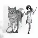 master and margarita bulgakov style tattoo design idea