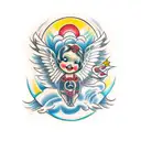 dark angel tattoo design idea