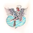 dark angel tattoo design idea