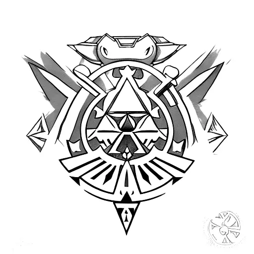 the legend of Zelda triforce  tattoo design idea