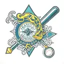 seattle mariners baseball tattoo design idea