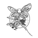 dragonfly, koala, platypus, wombat, possum and wallaby in a lagoon tattoo design idea