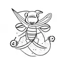 dragonfly, koala, platypus, wombat, possum and wallaby in a lagoon tattoo design idea