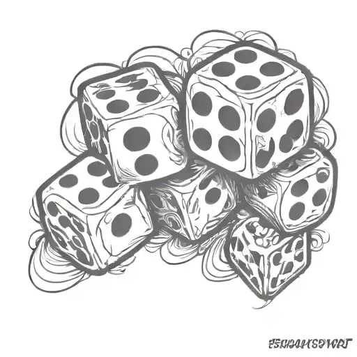 dice tattoo tattoo design idea