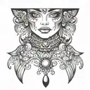 glamorous choker tattoo design idea