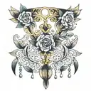 glamorous choker tattoo design idea