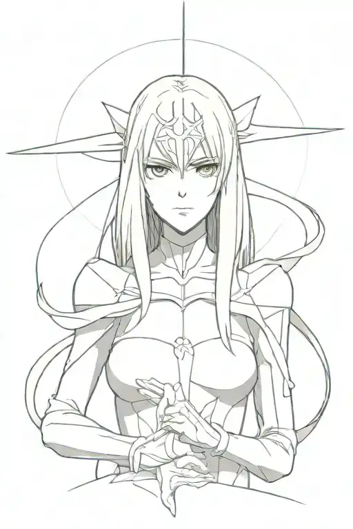 claymore anime tattoo design idea