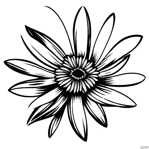 , aster, daffodil, chrysanthemum, violet, daisy, marigold tattoo design idea