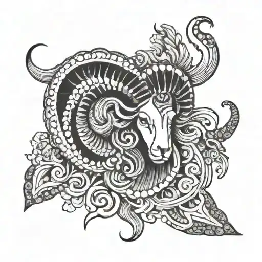 lao word for ram   tattoo design idea